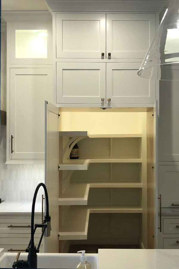 Open Pantry with shelves
